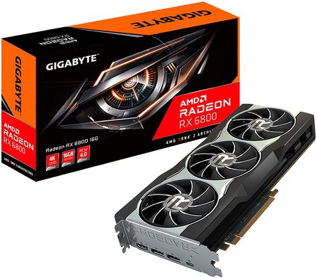 بطاقة GPU GDDR6 256 بت بطاقة RX 6800 XT 2NS لعبة الفيديو