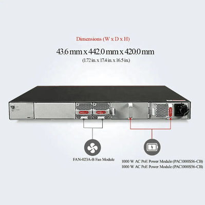 48*10/100/1000BASE-T منافذ إيثرنت و 4*10GE منافذ SFP PoE يُحوّل مع وظيفة LACP