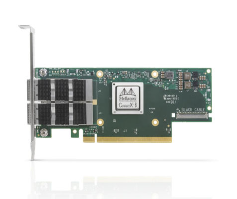 بطاقة محول شبكة Mellanox MCX653106A-HDAT مع معدل نقل 10/100Mbps