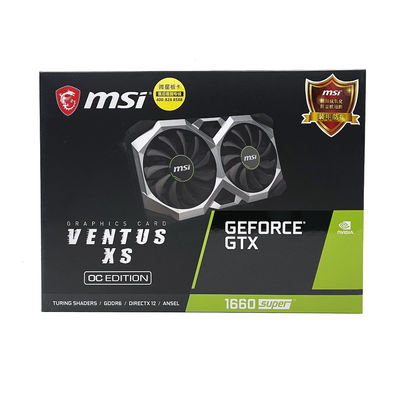 شريحة رقائق AMD MSI 1660 بطاقة GPU فائقة 6GB بطاقات رسومات فيديو 192 بت
